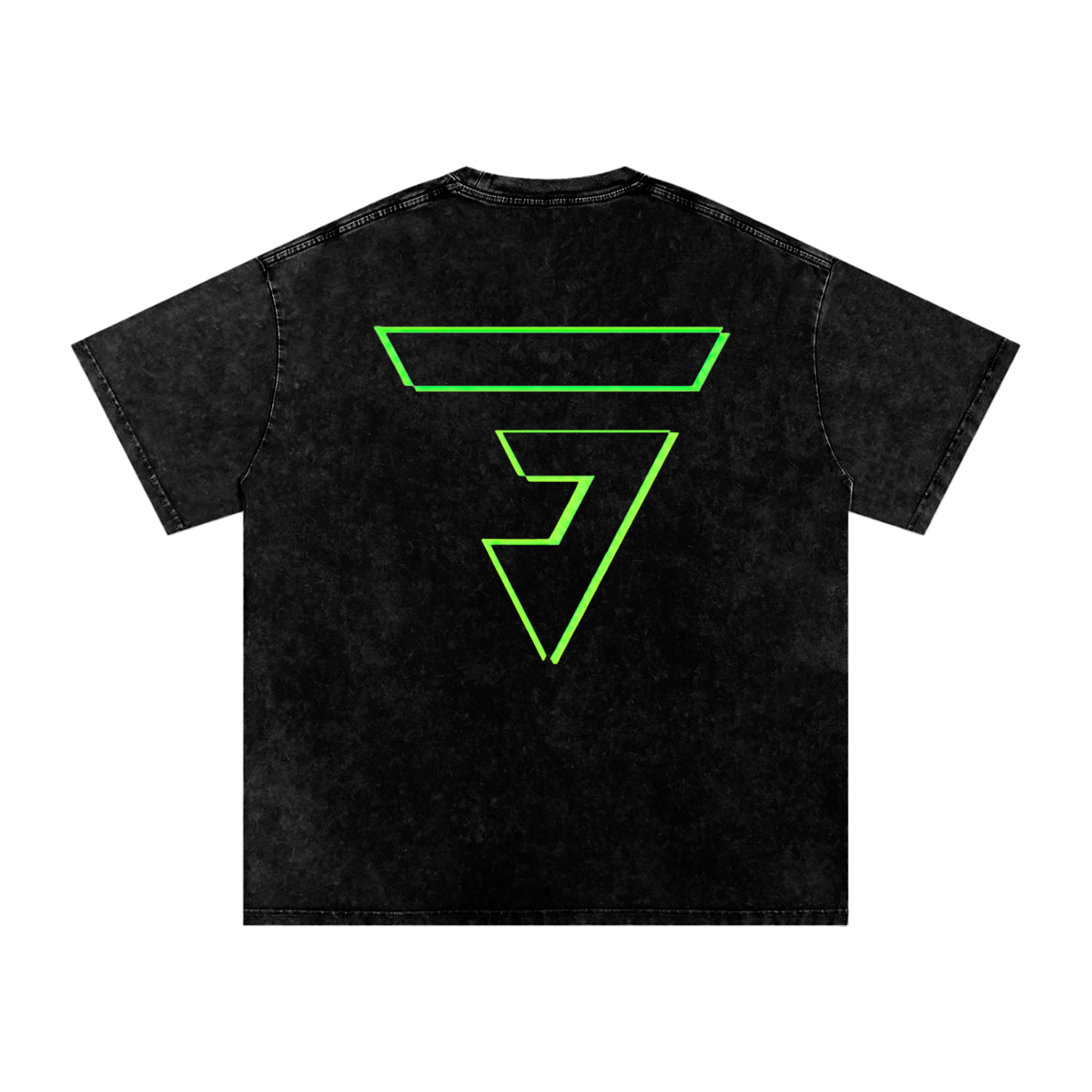 Snow Washed Glitch Oversized Cotton T-Shirt
