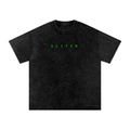 Snow Washed Glitch Oversized Cotton T-Shirt